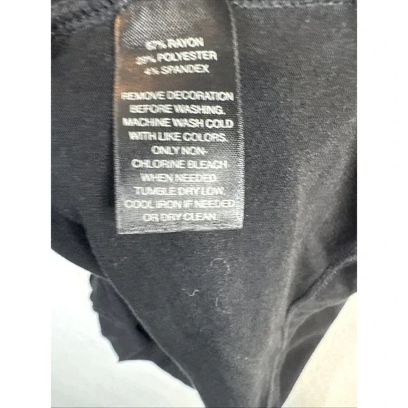 WHBM Black Sleeveless Top Draped Neck Jeweled Brooch Detail Womens Small - Picture 8 of 9